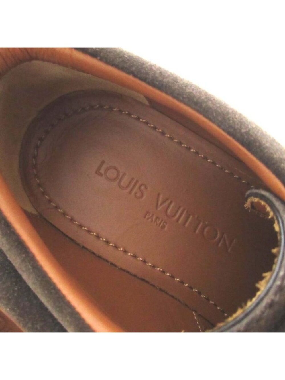 Louis Vuitton Suede Derby Shoes Dress Size 6 25 cm - Picture 6 of 10